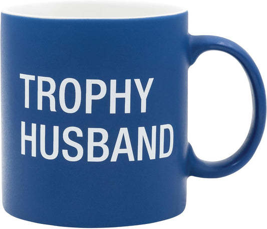 About Face Designs Trophy Husband Ceramic Coffee Mug,Blue,20 Ounce