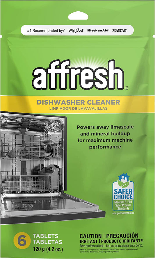 Affresh Dishwasher Cleaner, Helps Remove Limescale and Odor-Causing Residue, 6 Month Supply